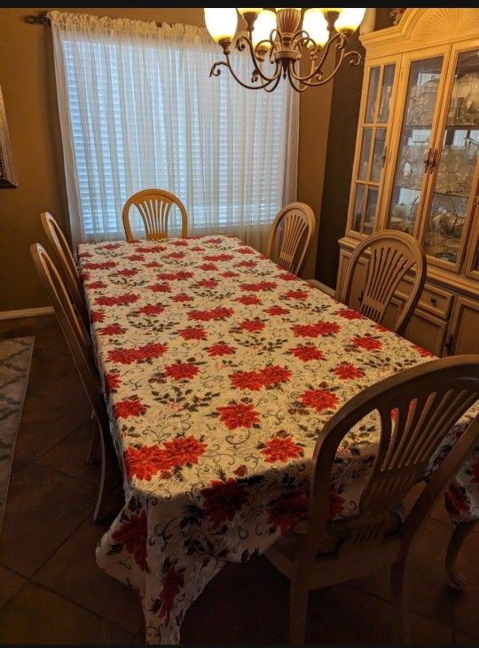Formal Dining Table And China Cabinet