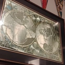 Large Bombay Company Double Hemisphere Gold Foil Globe Map