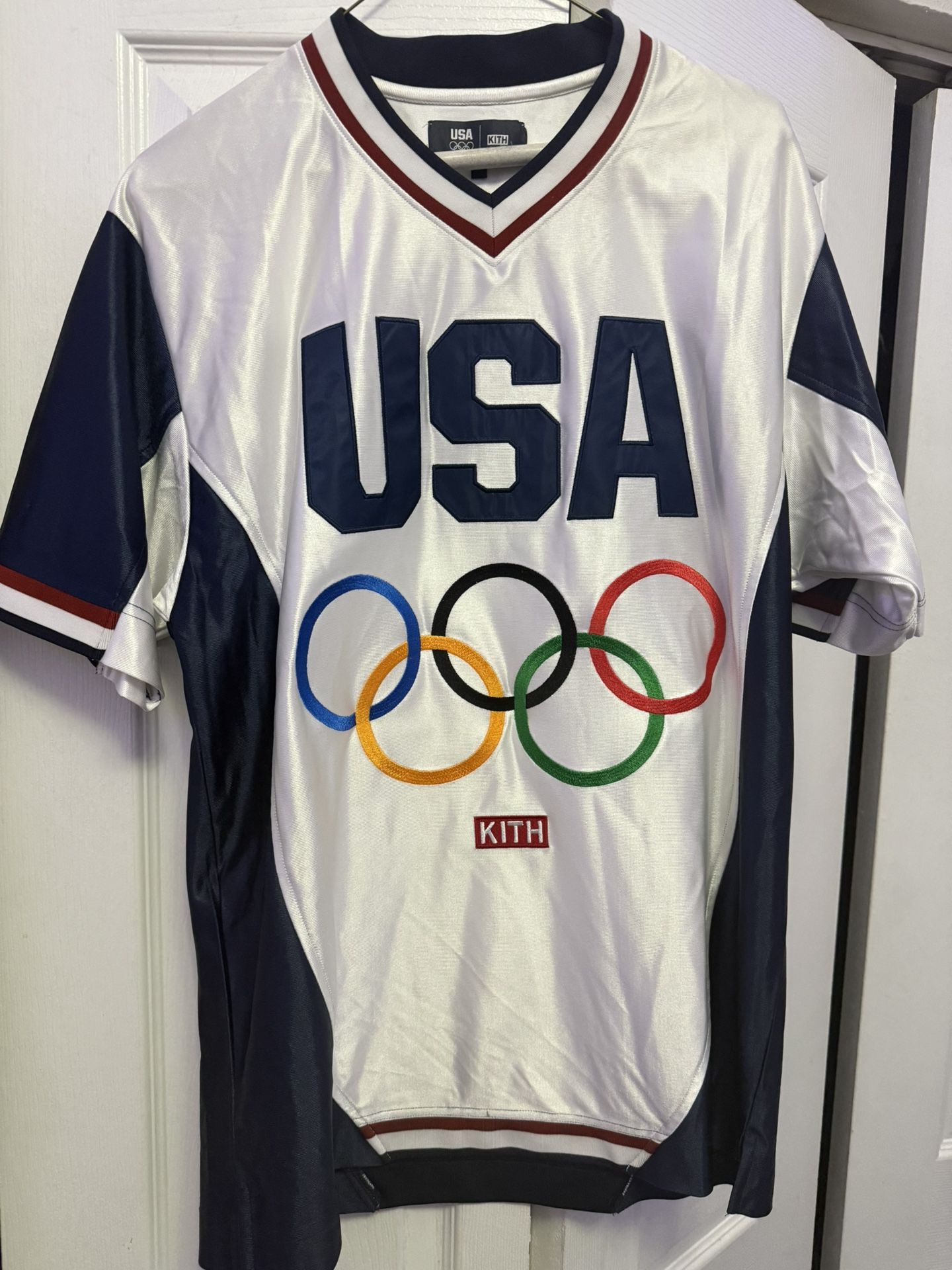 Kith Team USA Faille Jersey Warmup Shirt