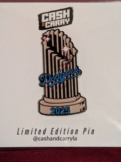 Los Angeles Dodgers World Series Trophy Pin