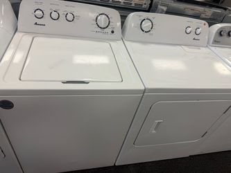 AMANA TOP LOAD WASHER AND DRYER SET