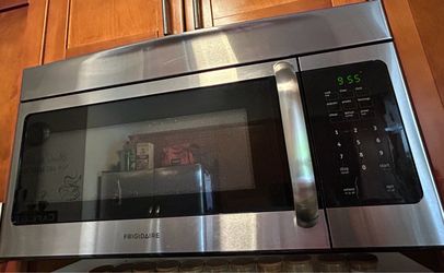 Frigidaire Stainless Steel OTR Microwave with Exhaust Fan & Light
