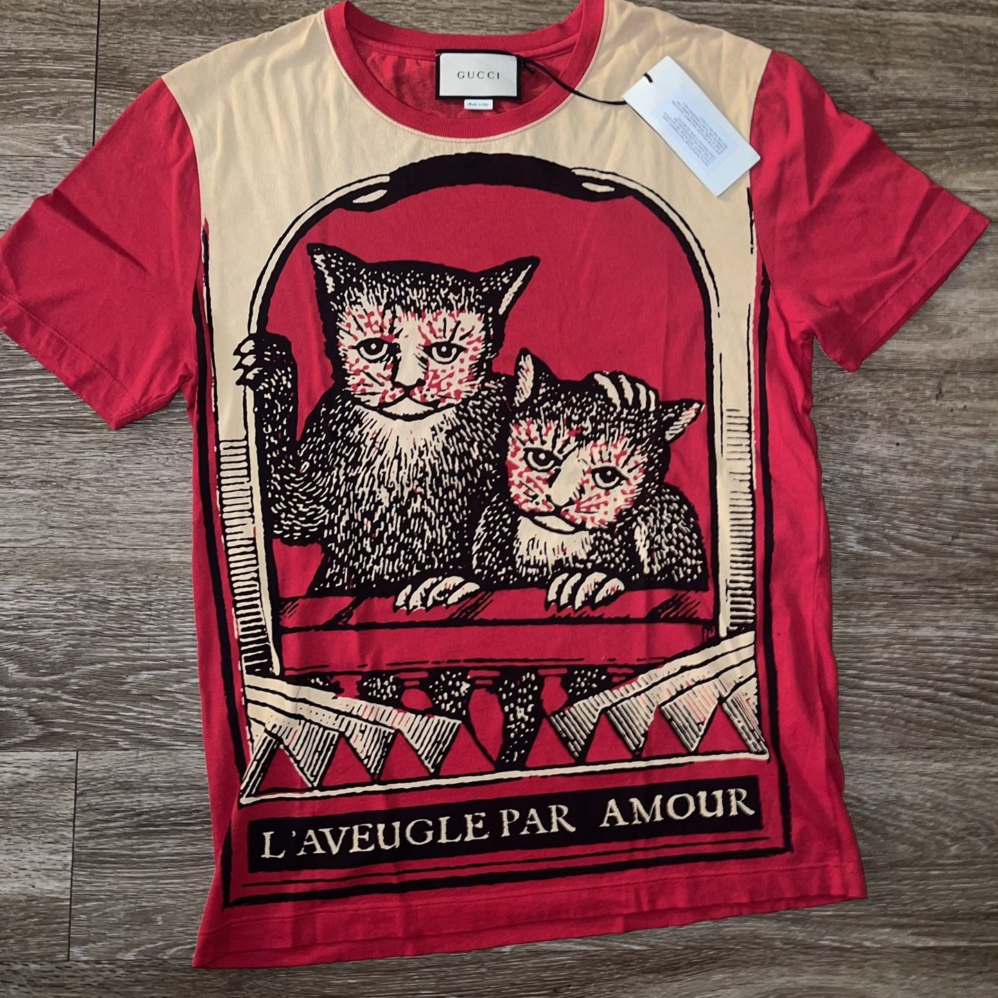 GUCCI L'AVEUGLE PAR AMOUR スウェットシャツ Gucci L'Aveugle Par Amour Graphic Print Sweatshirt – Vintage