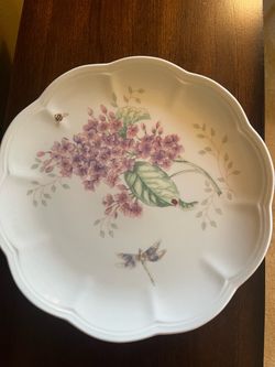 Vintage Lenox Butterfly Meadow Orange Sulphur Luncheon Dessert Accent Porcelain Plate