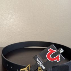 True Religion Belt – Black/Gold 