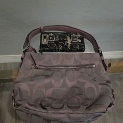 Coach Shoulder Bag And  Carriage Signature Wallet