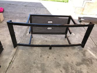 Black tv stand with glass