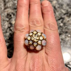 Gorgeous Vintage Opalite Adjustable Ring 