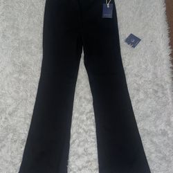 Oliver logan black pants size M pull on flare with tags 
