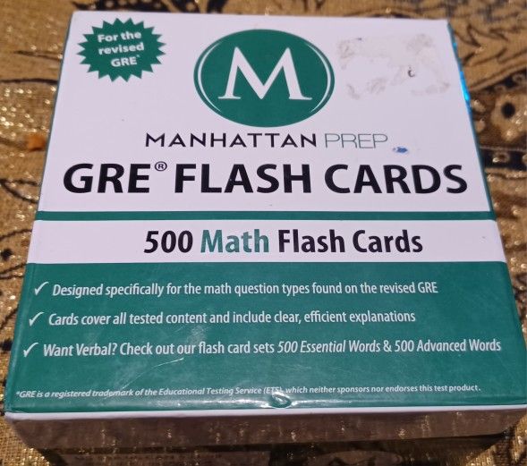 Mathematics Flash Cards GRE 500 Questions Answers Like New