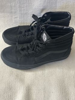 Vans 8 Men/Women 9,5 Black Canvas High Top Skateboard Shoes