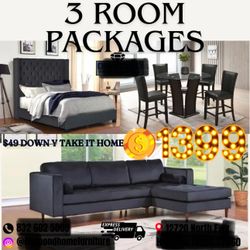 New three room package with free delivery