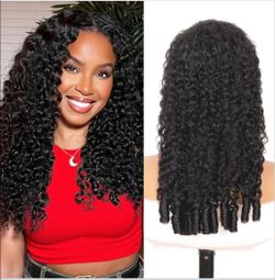 24 inch Burmese Curly Glueless wig