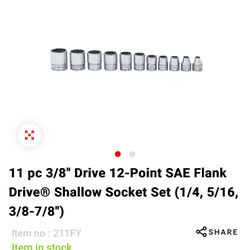 Snap On 3/8 Drive Flank Drive Socket Set