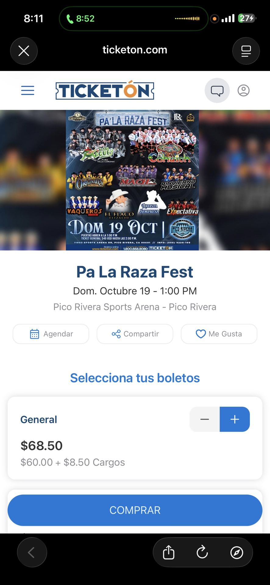 Pico Rivera 6 Tickets