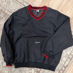 Vintage Nike Jacket Windbreaker Swoosh Center XL Men’s Black 