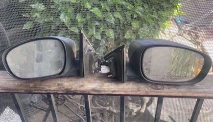 Pair Honda Black Car Side View Mirrors