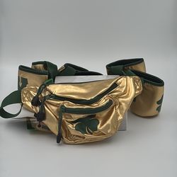 Tipsy Elves “Lucky” St. Patrick’s Day Fanny Pack + Drink Holder Belt – Gold/Green – NEW