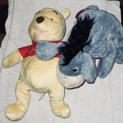 Winnie The Pooh And Eeyore Large 20” Plush New