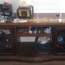 Wood Tv Media Console Stand 