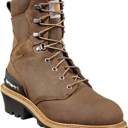 NEW SZ 10 Carhartt Men 8-inch Waterproof Composite Toe Leather Logger Boot Cml8360 loggers and Linemen