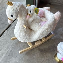Little Girls Rocking Chair Swan 