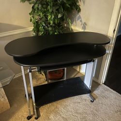 Black Workstation Desk. 