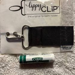 Lippy Clip Lip Balm Holder and Curad Petroleum-Free Lip Balm *New