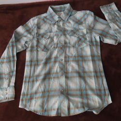 Tecovas Shirt Mens Plaid Western Pearl Snap Button Down Cotton Long Sleeve S NWT