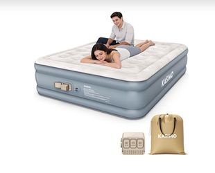 Kasimo queen size air mattress with built-in pump