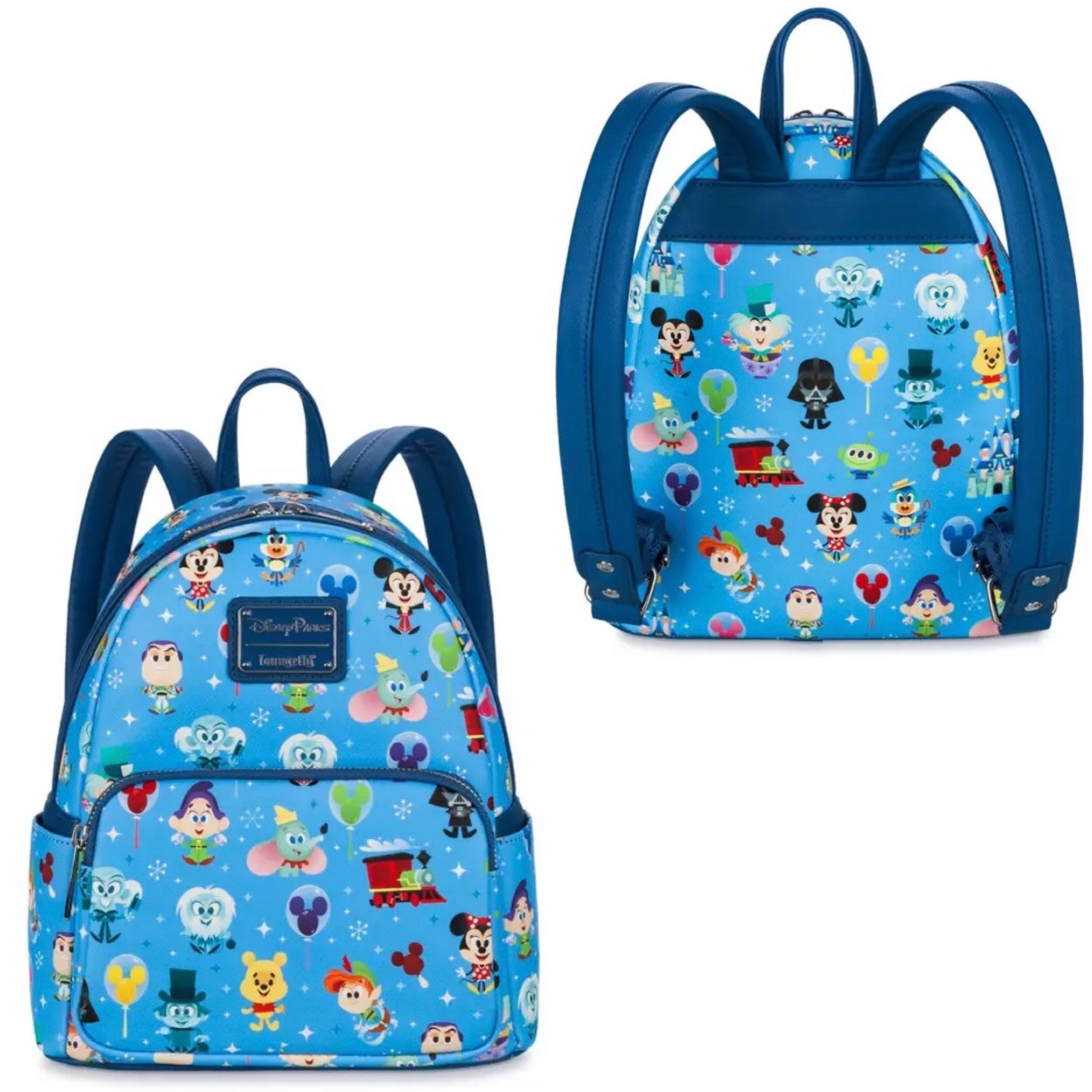 Loungefly Disney Parks Chibi Characters Mini Backpack NWT display picture 1