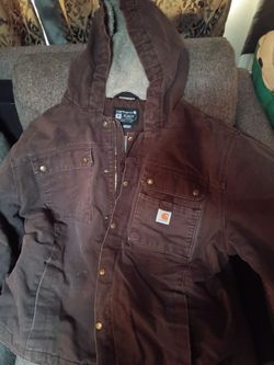 Carhartt Hooded Canvas Jacket XL Relaxed Fit