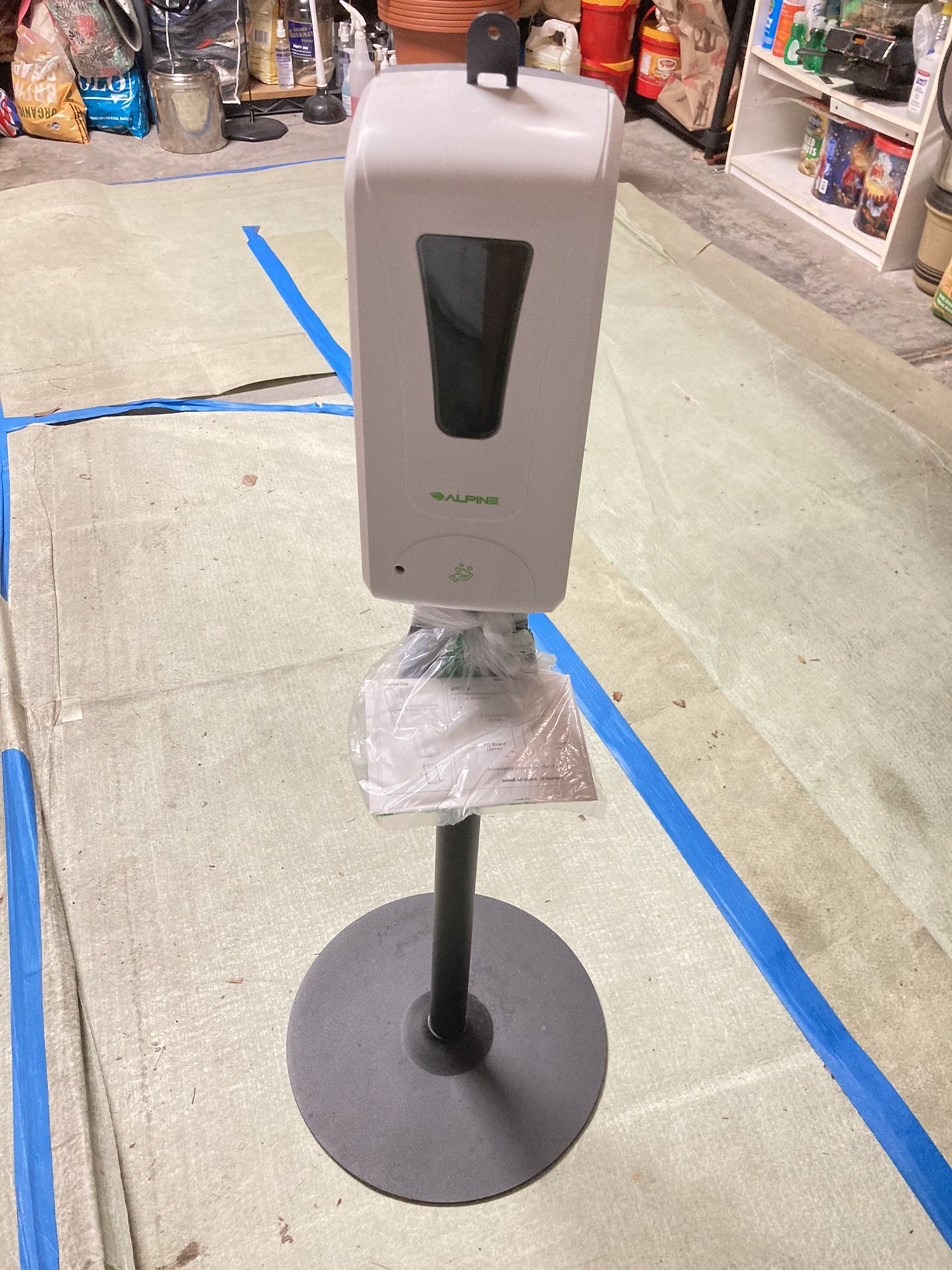 Automatic Touchless Heavy Duty Floor Stand Sanitizer w Soap Dispenser