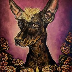 Oil Painting Of Dog