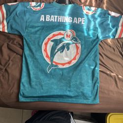 BAPE X MIAMI DOLPHINS JERSEY  XL