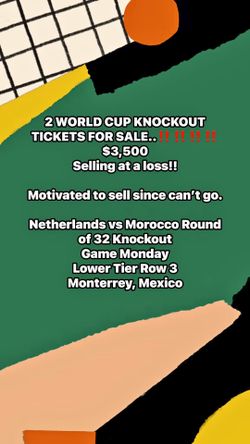 World cup tickets
