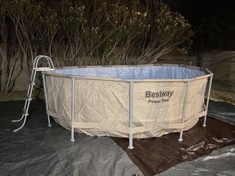 Bestway Power Steel Above The ground Pool With canopy