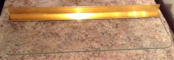 Glass Self with Gold Trim