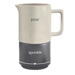 2.875" W x 6" H Ceramic Sugar Bowl and Creamer Set, NEW.