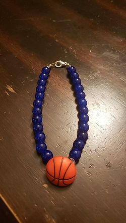 Navy blue basketball bracelet