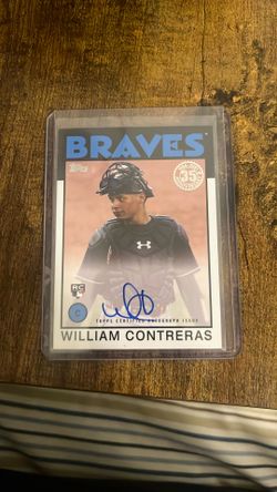 William Contreras 2021 Topps Rookie Card - 1986 Topps Baseball Autographs #86A-WIC