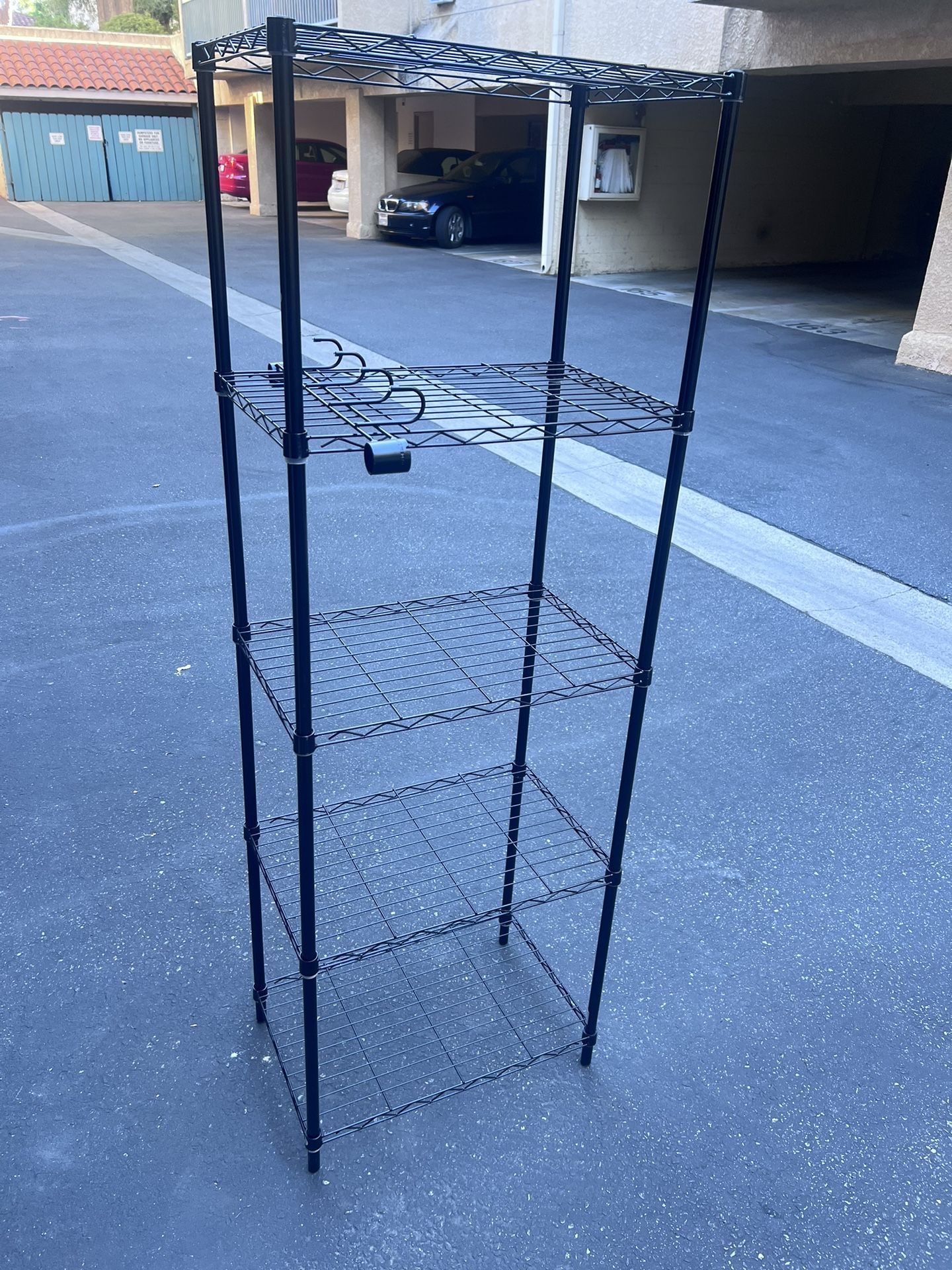 Black 5-Tier Heavy duty Steel Storage Shelving Unit