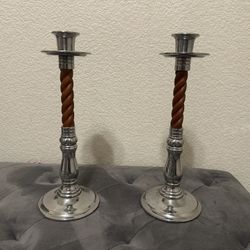 Matching Pillar Candle Sticks
