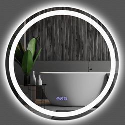 28” Diameter Round LED Bathroom Mirror