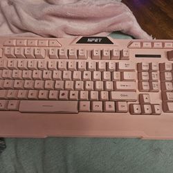Mechanical Keyboard For Computer (Pink)