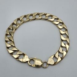 14kt Solid Curb Link Bracelet 42.7G 9"