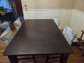 Darkwood Dinning Table with 4 Chairs