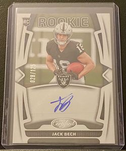 2025 Panini Certified Jack Bech Rookie Signature #028/125
