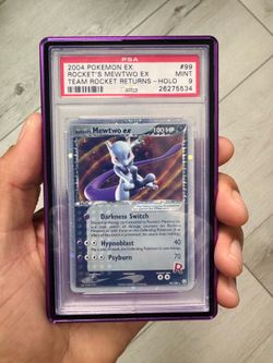2004 Pokémon EX Rockets MewTwo HOLO Team Rocket Returns PSA 9 #99