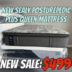 NEW SEALY POSTUREPEDIC PLUS QUEEN MATTRESS